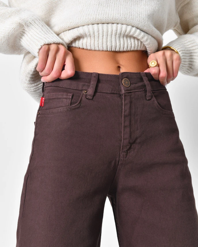 Джинси прямого крою коричневі | 92279