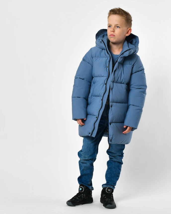 Зимовий пуховик блакитний для хлопчиків | 92376