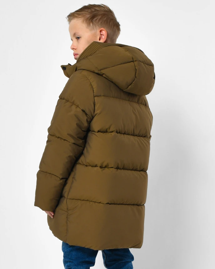Зимовий пуховик хакі для хлопчиків | 92395 Зимовий пуховик хакі для хлопчиків | 92395