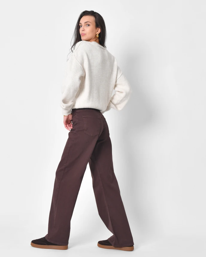 Джинси прямого крою коричневі | 92279