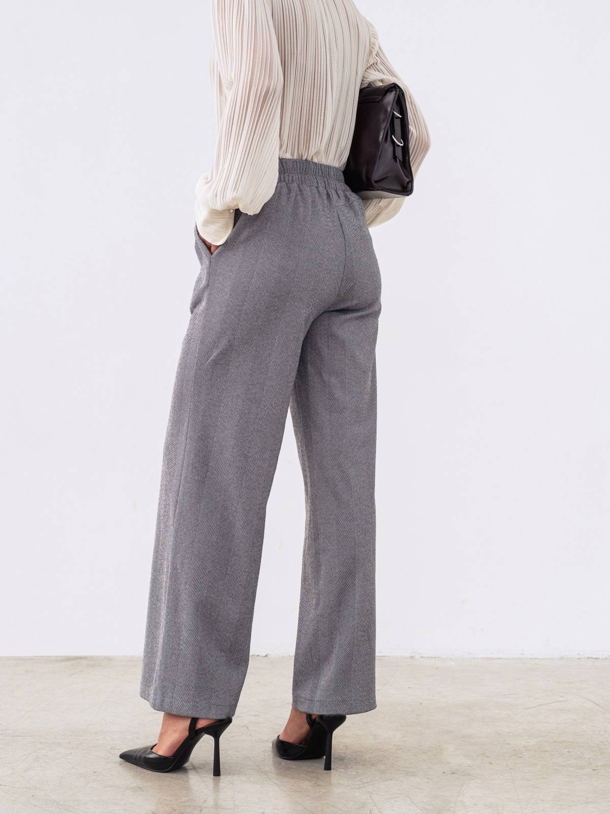 Жіночі трикотажні штани з вовною сірі | 91995 Жіночі трикотажні штани з вовною сірі | 91995