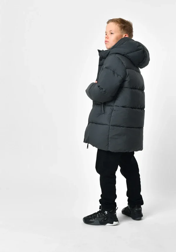 Зимовий пуховик графіт для хлопчиків | 92358
