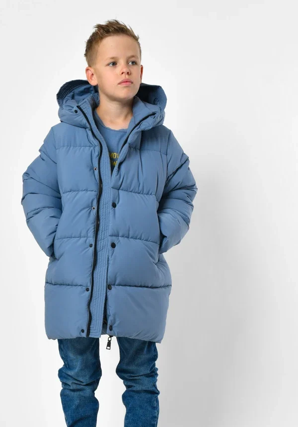 Зимовий пуховик блакитний для хлопчиків | 92376