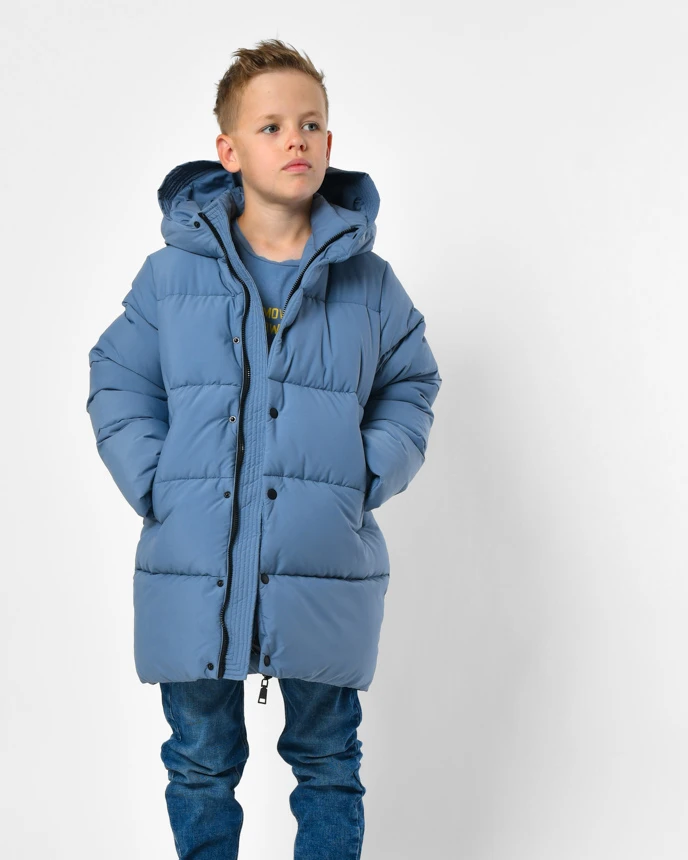 Зимовий пуховик блакитний для хлопчиків | 92376