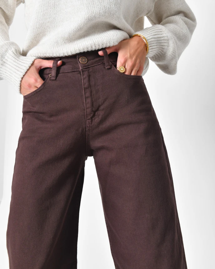 Джинси прямого крою коричневі | 92279