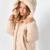 Зимовий пуховик для дівчаток бежевий | 92185 Зимовий пуховик для дівчаток бежевий | 92185