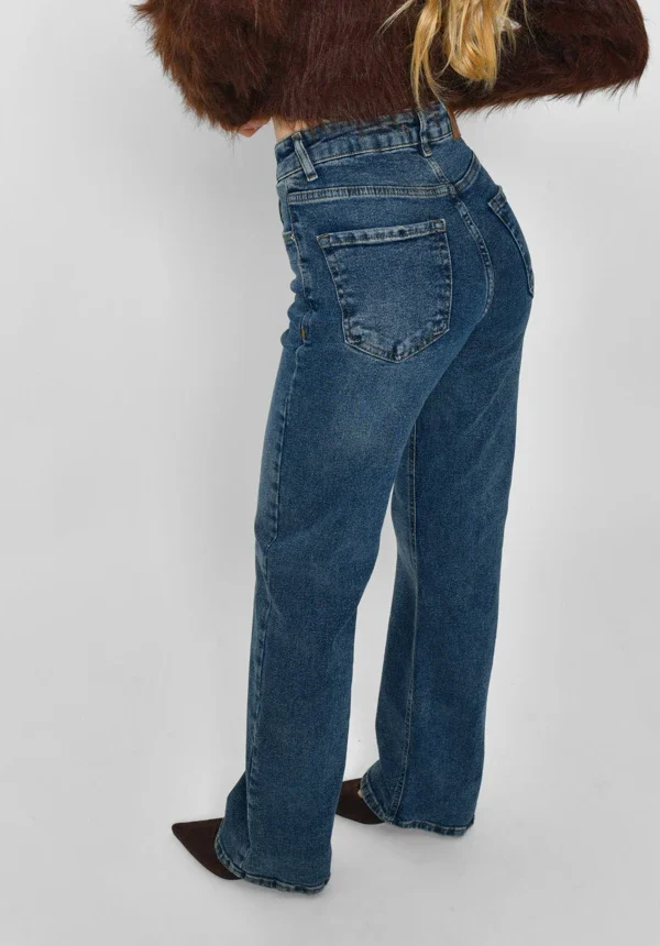 Класичні джинси прямого крою сині | 92265