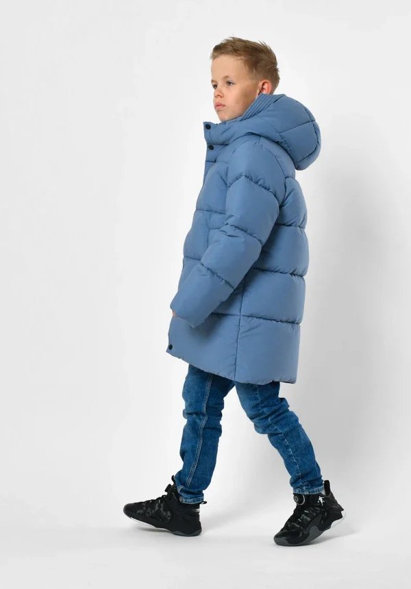 Зимовий пуховик блакитний для хлопчиків | 92376