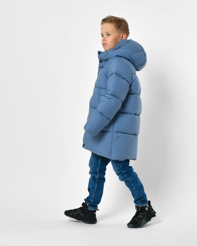 Зимовий пуховик блакитний для хлопчиків | 92376