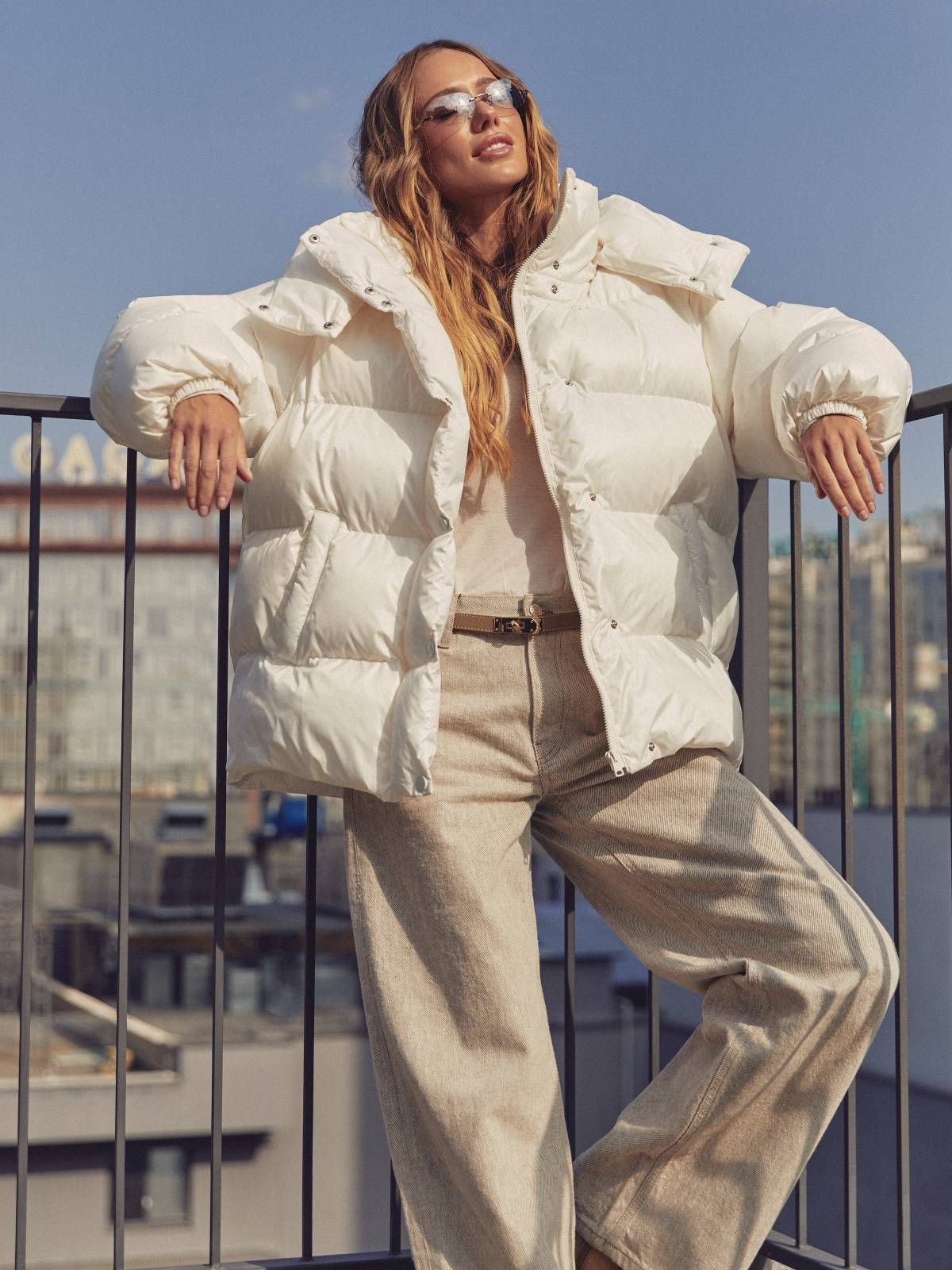 Зимова куртка зі знімним капюшоном молочна | 92103 Зимова куртка зі знімним капюшоном молочна | 92103