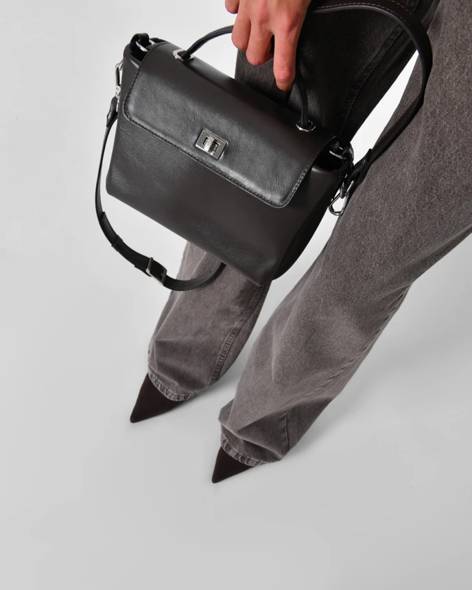 Широкі джинси сірі з ефектом варки | 92295 Широкі джинси сірі з ефектом варки | 92295