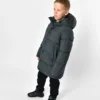 Зимовий пуховик графіт для хлопчиків | 92358