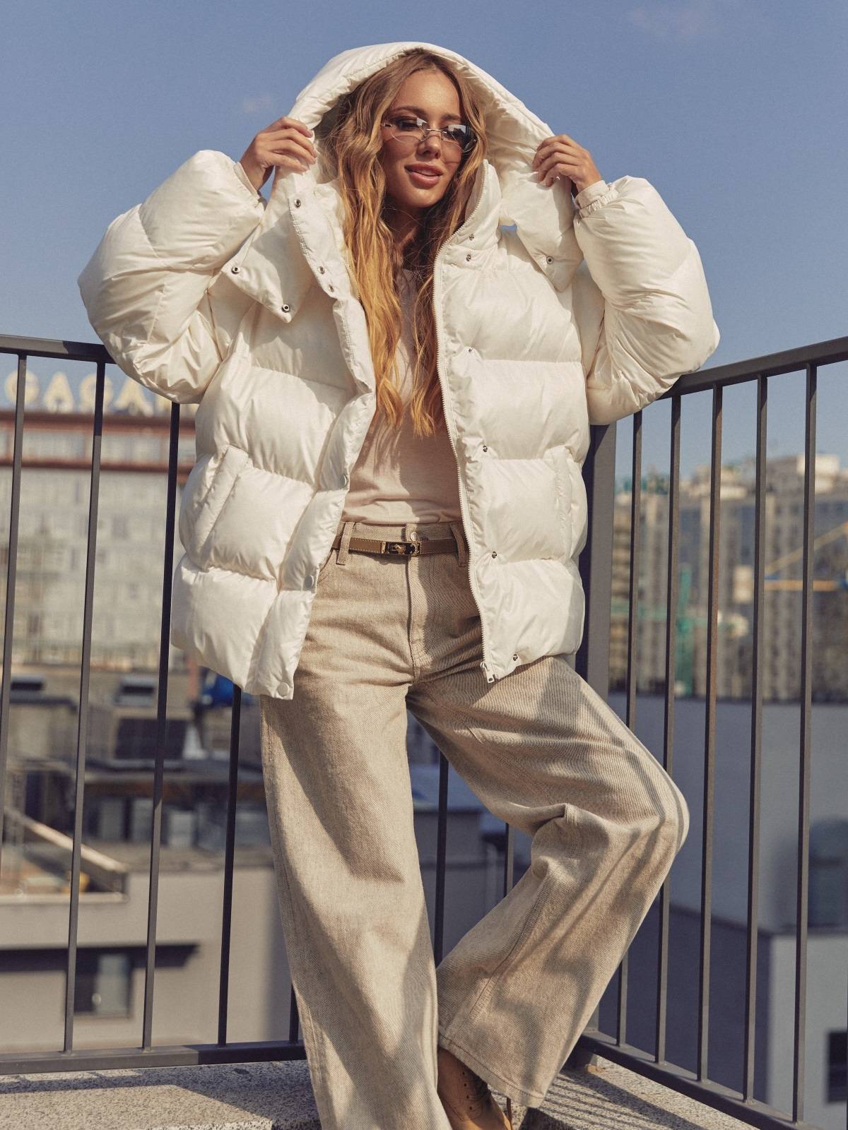 Зимова куртка зі знімним капюшоном молочна | 92103 Зимова куртка зі знімним капюшоном молочна | 92103