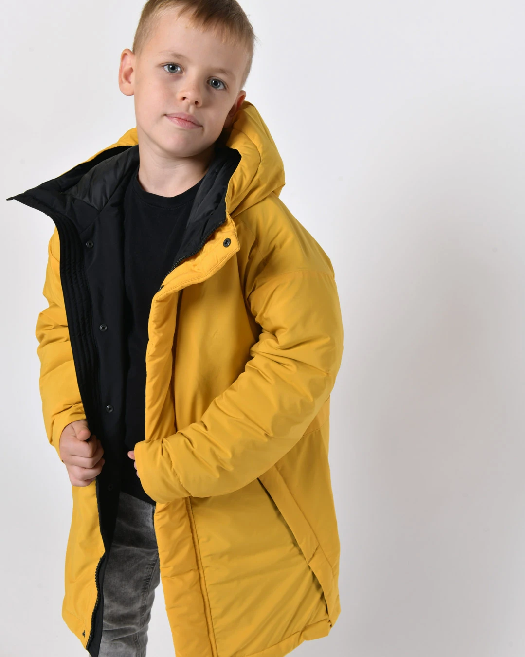 Зимова куртка для хлопчиків гірчична | 92779
