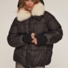 Зимова куртка з екохутром на комірі чорна | 92836 Зимова куртка з екохутром на комірі чорна | 92836