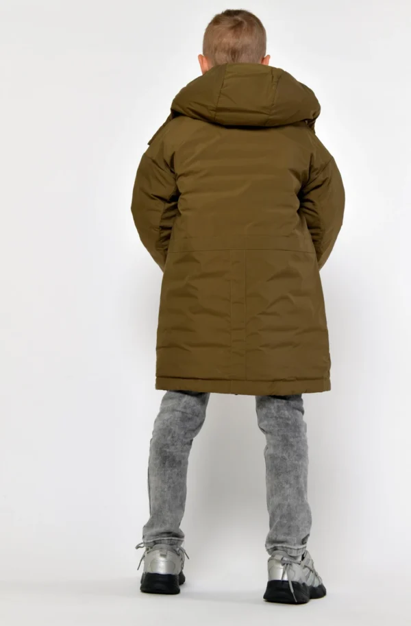 Зимова куртка для хлопчиків кольору хакі | 92814