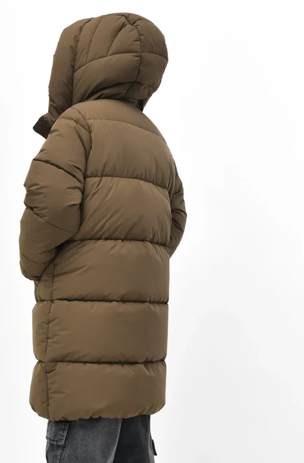 Зимовий пуховик для дівчаток оливковий | 92750