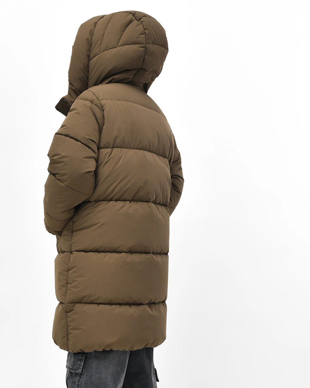 Зимовий пуховик для дівчаток оливковий | 92750