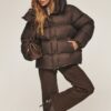 Зимова куртка зі знімним капюшоном коричнева | 93098 Зимова куртка зі знімним капюшоном коричнева | 93098