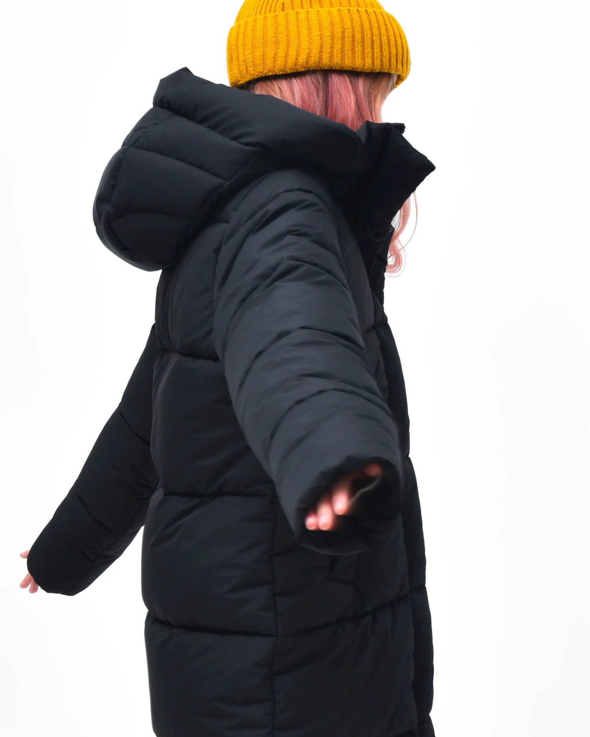 Зимовий пуховик для дівчаток чорний | 92762 Зимовий пуховик для дівчаток чорний | 92762