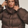 Зимова куртка зі знімним капюшоном коричнева | 93098 Зимова куртка зі знімним капюшоном коричнева | 93098