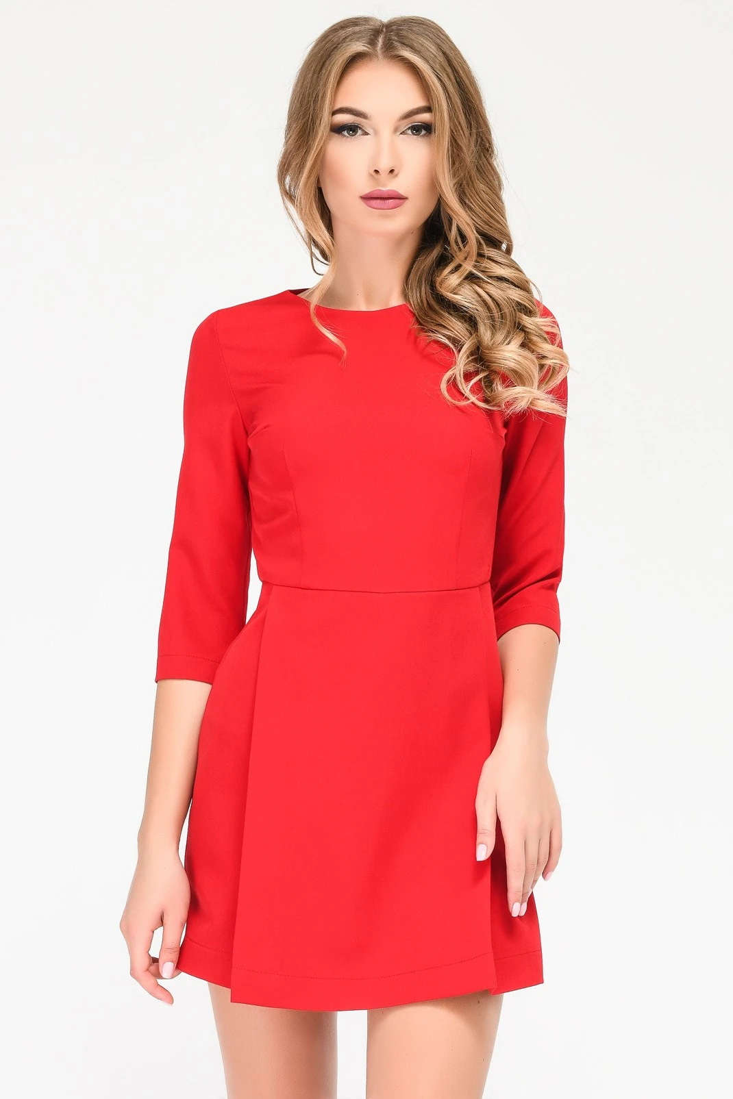 Коротка сукня-комбінезон червона | 93582