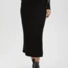 Демісезонна трикотажна спідниця-плісе чорна | 93496 Демісезонна трикотажна спідниця-плісе чорна | 93496