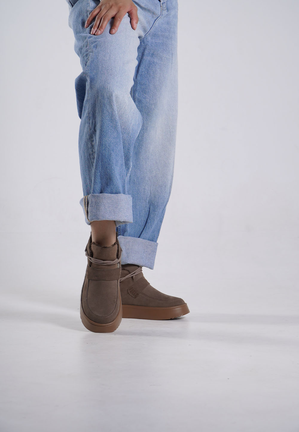 Зимові замшеві черевики коричневі | 93484 Зимові замшеві черевики коричневі | 93484