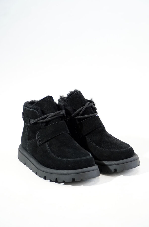 Зимові анатомічні замшеві черевики чорні | 93468
