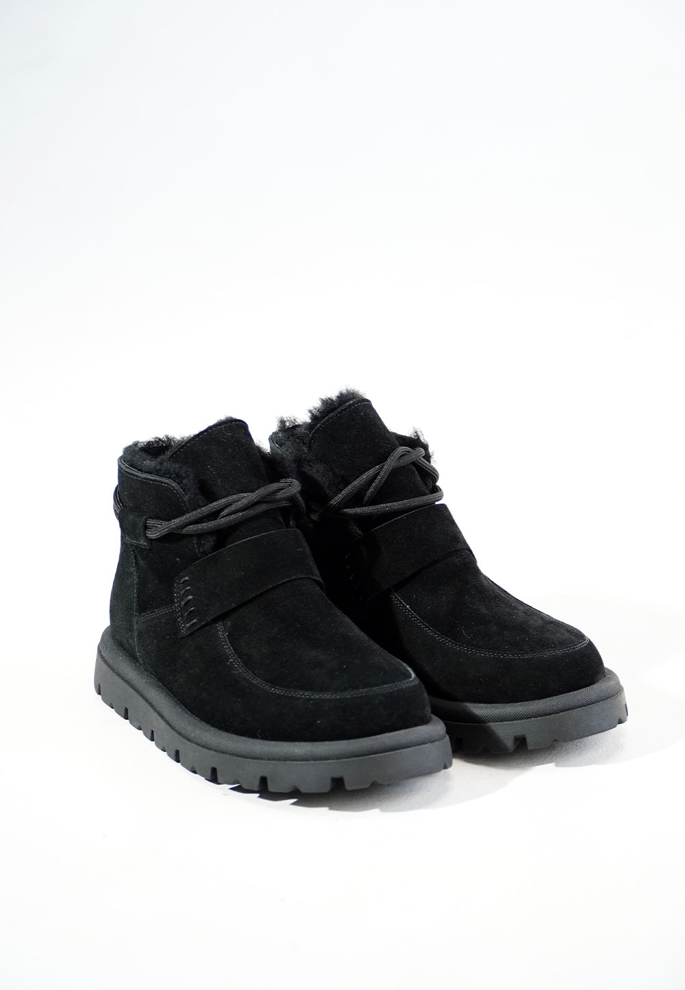 Зимові анатомічні замшеві черевики чорні | 93468 Зимові анатомічні замшеві черевики чорні | 93468