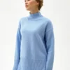 Жіночий светр із вмістом вовни блакитний | 94426