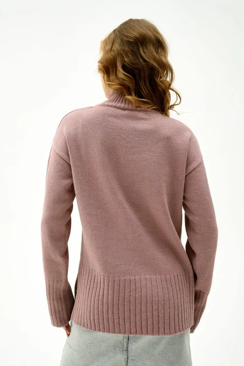 Жіночий светр із вмістом вовни марсала | 94437