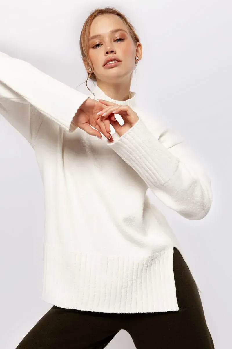 Жіночий светр вільної посадки білий | 94469