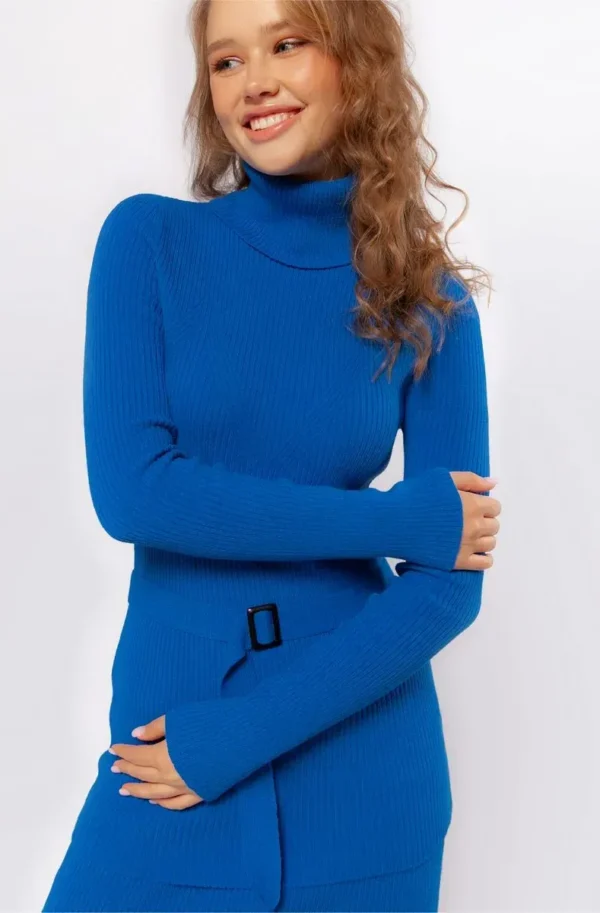Теплий довгий светр ультрамарин | 94417