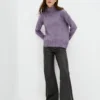 Жіночий светр із вмістом вовни бузковий | 94348