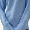 Жіночий светр із вмістом вовни блакитний | 94426