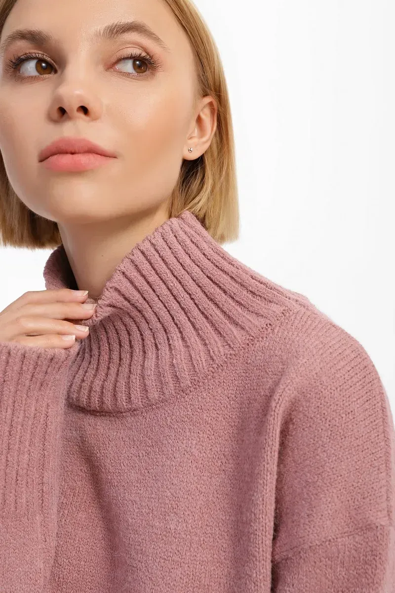 Жіночий светр із вмістом вовни марсала | 94314