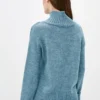 Жіночий светр із вмістом вовни блакитний | 94341