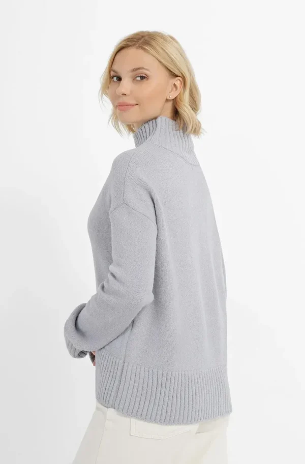 Жіночий светр із вмістом вовни світло-сірий | 94332