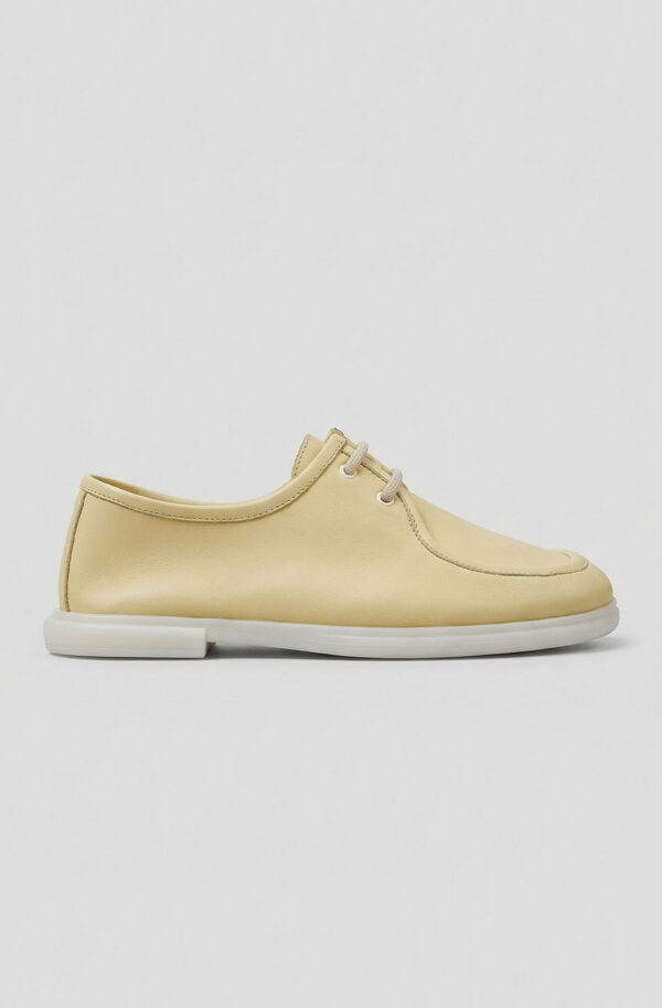 FashionSets - Головна 13 Шкіряні туфлі-лофери без підкладки жовті | 95700