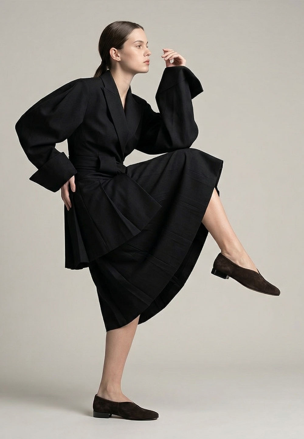 Жіночі замшеві туфлі шоколадного кольору | 95686 Жіночі замшеві туфлі шоколадного кольору | 95686