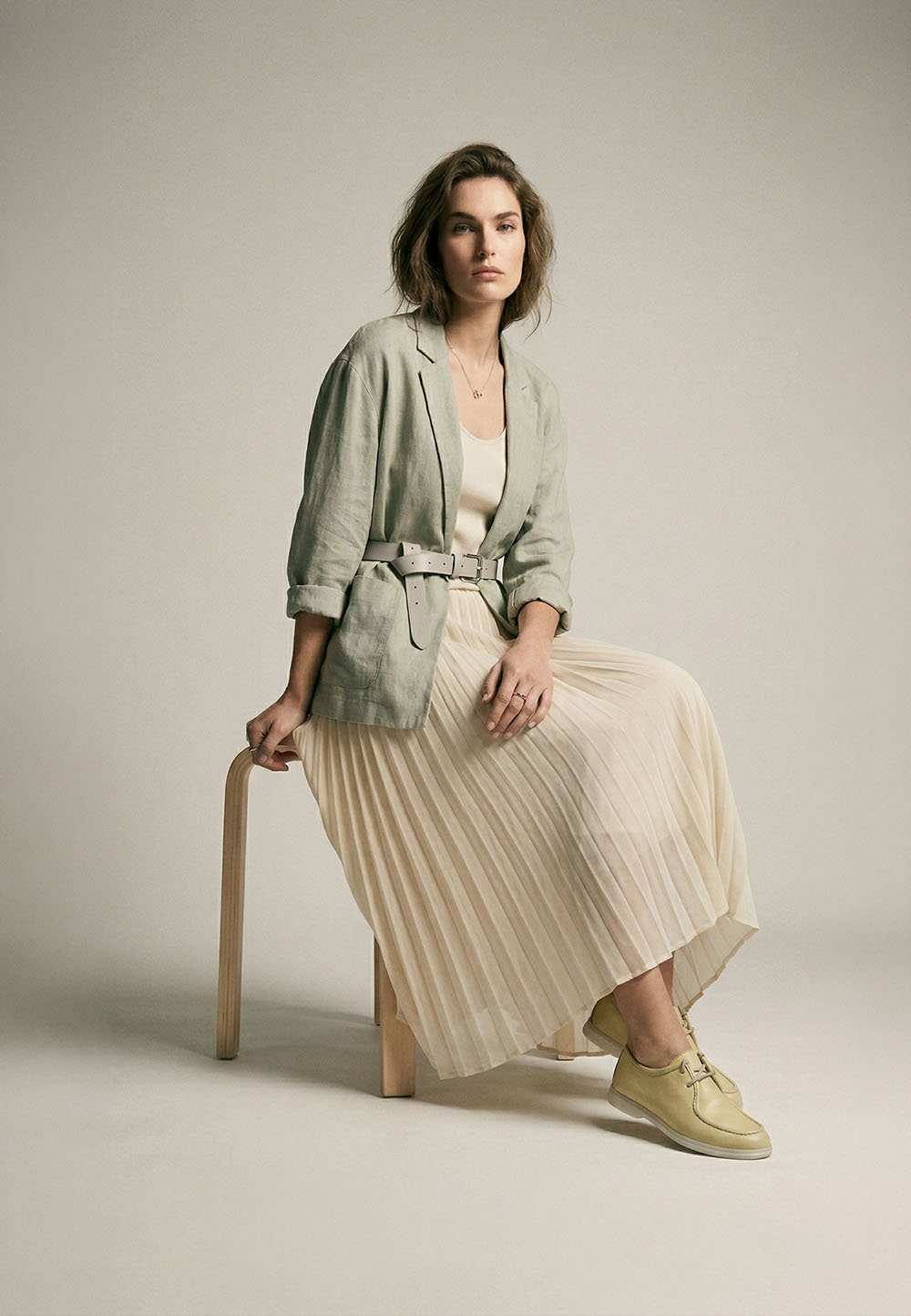 Шкіряні туфлі-лофери без підкладки жовті | 95700 Шкіряні туфлі-лофери без підкладки жовті | 95700