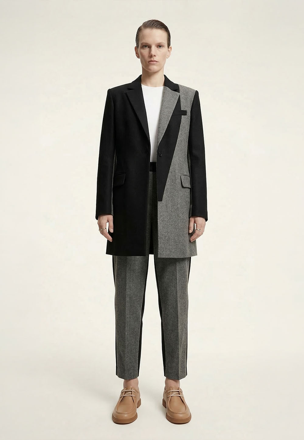 Шкіряні туфлі-лофери без підкладки бежеві | 95713 Шкіряні туфлі-лофери без підкладки бежеві | 95713