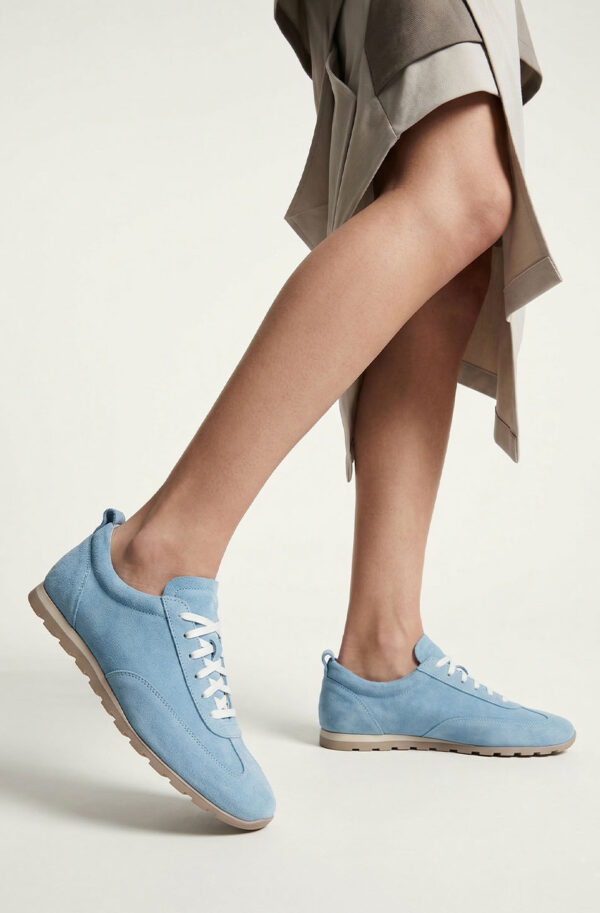 Жіночі замшеві кеди небесно-блакитного кольору | 95470