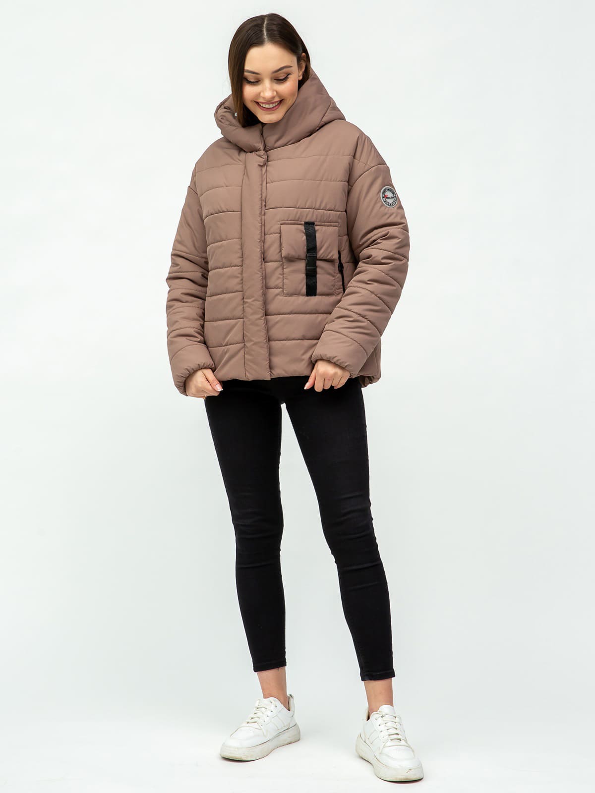 Демісезонна куртка з вшитим капюшоном бежева | 95633 Демісезонна куртка з вшитим капюшоном бежева | 95633