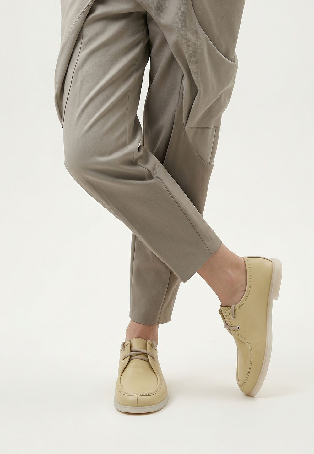 Шкіряні туфлі-лофери без підкладки жовті | 95700 Шкіряні туфлі-лофери без підкладки жовті | 95700