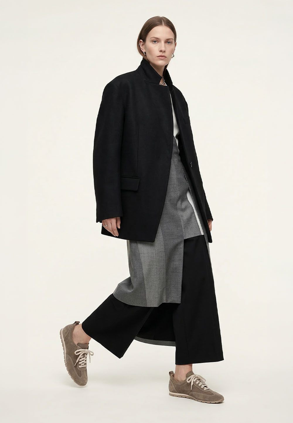 Жіночі замшеві кеди темно-бежевого кольору | 95490 Жіночі замшеві кеди темно-бежевого кольору | 95490