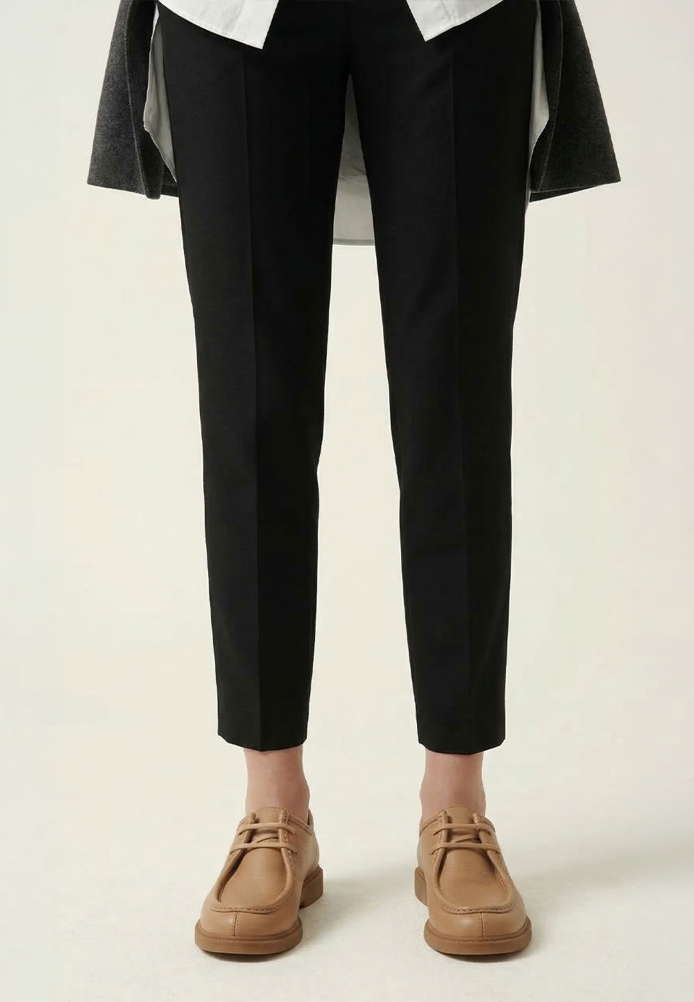 Шкіряні туфлі-лофери без підкладки бежеві | 95713 Шкіряні туфлі-лофери без підкладки бежеві | 95713