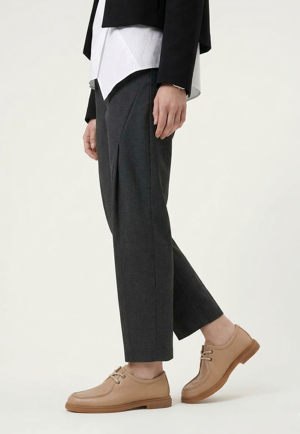 Шкіряні туфлі-лофери без підкладки бежеві | 95713 Шкіряні туфлі-лофери без підкладки бежеві | 95713