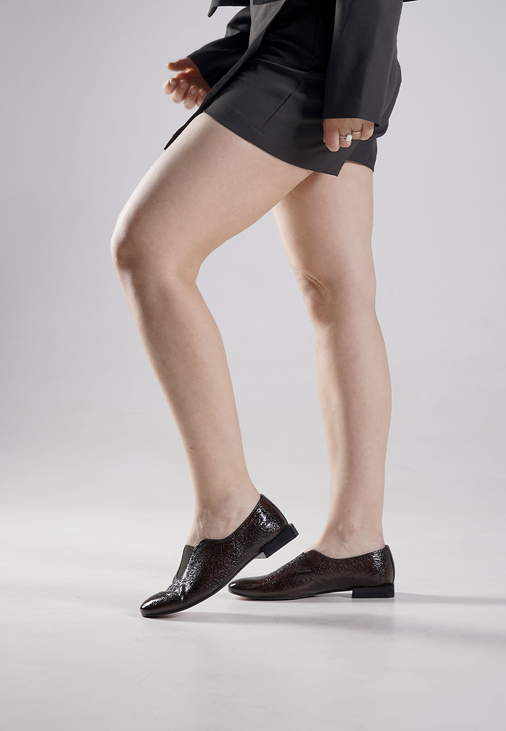 Лакові туфлі темно-бордові на низькому ходу | 95044